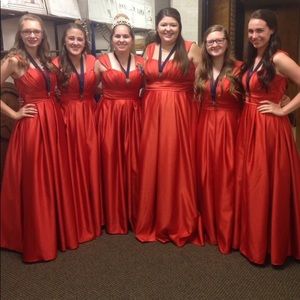 Burnt Orange bridesmaid dress